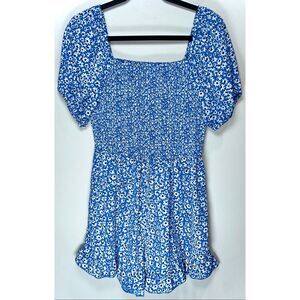 Blue floral dress size large